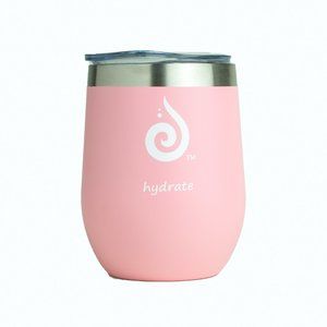 Pink Lace Hydrate 10oz Wine Tumbler NEW